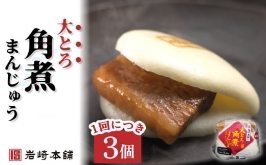 【3回定期便】角煮まんじゅう 2種＆角煮まぶし 各3個 計27個【株式会社岩崎食品】 [OCT006] / 角煮まん かくにまんじゅう 角煮 角煮饅頭 かくに かくにまぶし 饅頭 まんじゅう