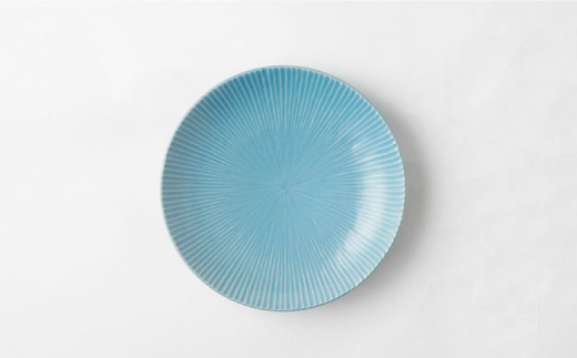 【波佐見焼】陶器 しのぎシリーズプレート Lサイズ 丸皿大 4色 4枚セット/陶器 皿 陶磁器 食器 お皿 和柄【山下陶苑】 [OAP004]