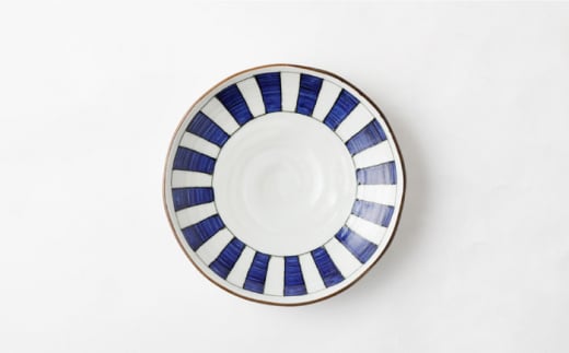 【波佐見焼】陶器 染シリーズプレート Lサイズ 5枚セット/陶器 皿 陶磁器 食器 お皿 【山下陶苑】 [OAP012]