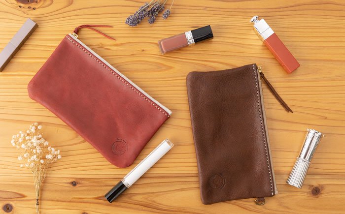 【ワインレッド】【本革】 レザー 小物 通帳ケース 【kazu gee factory】 [OBG009-1]