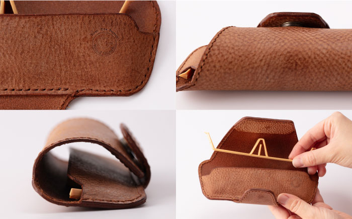 本革 イタリアンレザー 眼鏡ケース（3）【kazu gee factory】 [OBG016-3] 3