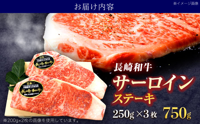 長崎和牛サーロインステーキ 約750g(250g×3枚)【株式会社 黒牛】 [OCE047] / 長崎県産和牛 牛肉 サーロインステーキ 国産牛 牛肉 サーロインステーキ 牛 肉 サーロインステーキ サーロイン ステーキ ぎゅうにく A4ランクサーロインステーキ 上質牛肉 高級