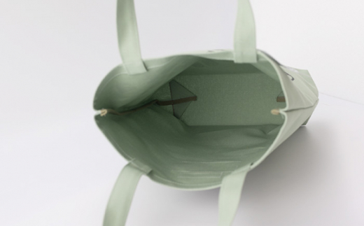 「猫とロバ」トートバッグ くすみグリーン【TETSUO CORPORATION】 [OCS001]