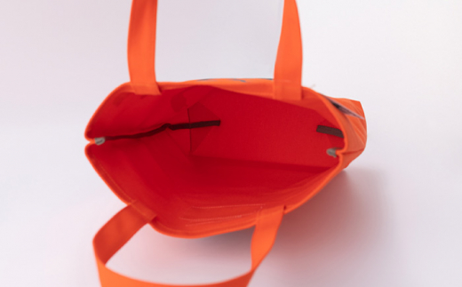 「猫とロバ」トートバッグ オレンジ【TETSUO CORPORATION】 [OCS002]