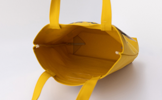 「猫とロバ」トートバッグ からし イエロー【TETSUO CORPORATION】 [OCS003]