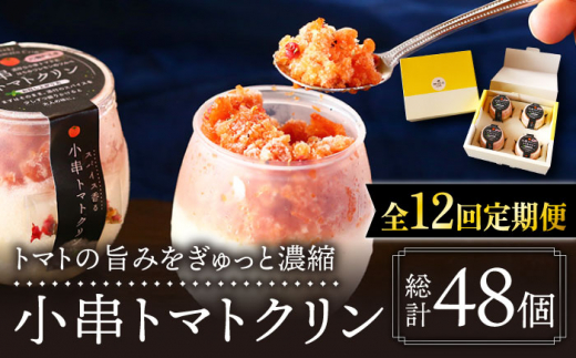 【12回定期便】小串 トマトクリン 毎月4個お届け "川棚町名産 濃厚な小串トマトと はちみつ レモン の ソルベ"/ アイス スイーツ トマト レモン【BUCO cafe】 [OBJ007]