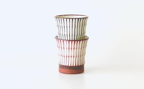 【波佐見焼】フリーコップ モダン 十草 ペアセット カップ 【ROXY】 [SB130]