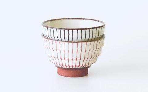 【波佐見焼】茶碗 モダン 十草 ペアセット【ROXY】 [SB132]