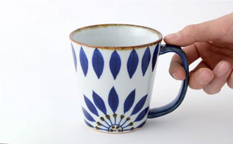 【波佐見焼】藍の器 ビッグ マグカップ 5点セット【福田陶器店】 [PA23]