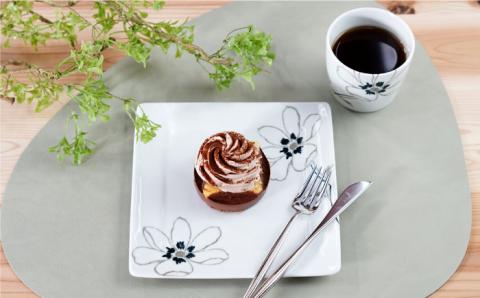 【波佐見焼】アネモネ プレート そばちょこ くつろぎセット ペア【団陶器】 [PB64]