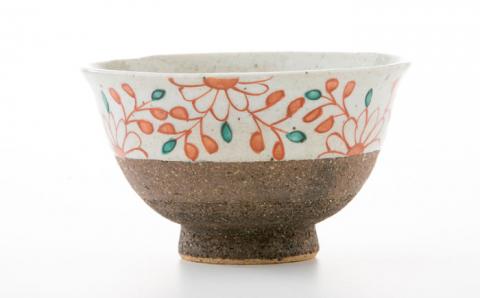 【波佐見焼】半菊唐草 どんぶり【洸彩窯】 [EE22]