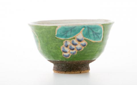 【波佐見焼】色絵ぶどう どんぶり【洸彩窯】 [EE23]