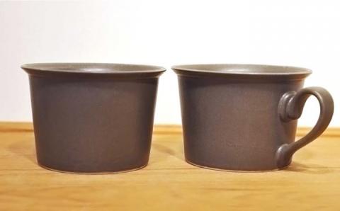 【波佐見焼】h+ リップ マグカップ L オリーブ 2個セット【堀江陶器】 [JD151]