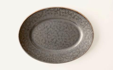 【波佐見焼】UTAGE オーバル プレート M ブラック 5点セット【藍染窯】 [JC31]