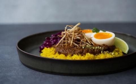 【波佐見焼】zen to 吉田 愛 カレー皿「plate 245」グレー・ホワイト 2枚セット パスタ皿 食器 【中善】 [YE10]