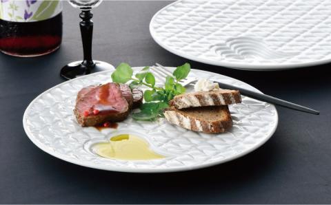 【波佐見焼】ハートフル キルティング プレート 2枚セット【丹心窯】 [AB35]