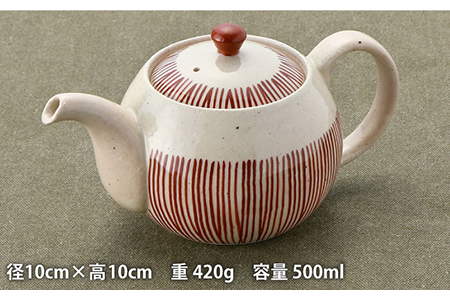 【波佐見焼】京千筋 ポット・ カップ セット 急須 ティーカップ 湯呑み 【トーエー】 [QC37]