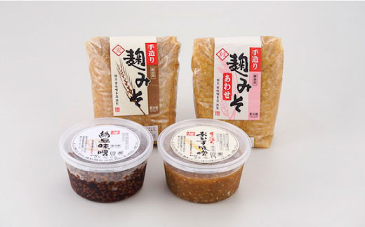 【毎日の食卓にどうですか？】麹味噌とご飯の友の詰合わせ【原味噌本店】 [CA07]