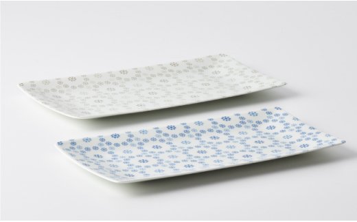 【波佐見焼】スピレアロング プレート 2枚セット【西山】【NISHIYAMAJAPAN】 [CB11]