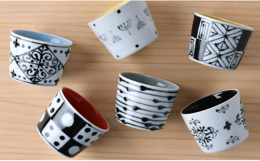 【波佐見焼】 カラフルカップ そばちょこ 6個セット【大新窯】[DC01]