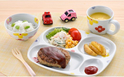 【波佐見焼】子ども 茶碗 セット「彩花」 プレート ・ミニ マグカップ・茶椀【大新窯】 [DC13]