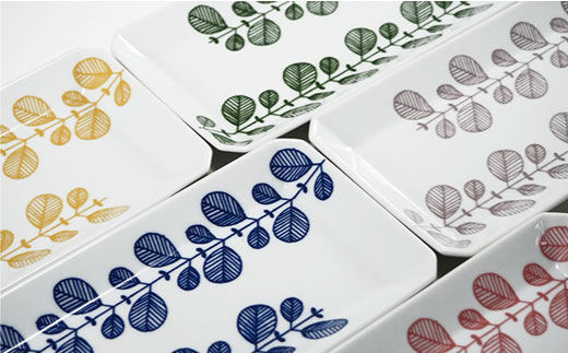 【波佐見焼】ミント 八角形 長皿 5色セット【永泉】 [MC23]