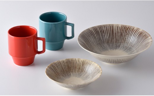 【波佐見焼】マグカップ 大鉢 小鉢 含む オリジナルセットアップ商品【マルヒロ】【光和陶器】 [NB22]