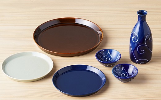 【波佐見焼】プレート 小皿 徳利 含む オリジナルセットアップ商品【マルヒロ/マルミツ】 [NB46]