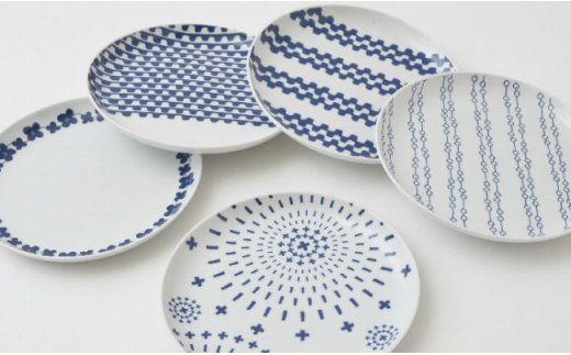 【波佐見焼】【軽くておしゃれ♪食卓で大活躍間違いなし】シュエット プレート (小) 5枚セット【福田陶器店】 [PA05]