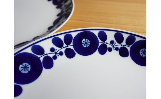 【白山陶器】【BLOOM】ディナープレート(リース)2枚セット【波佐見焼】 [TA08]