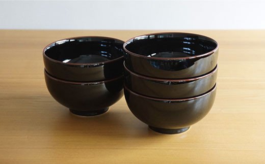 【白山陶器】【5人分の食器】丼とレンゲ10ピースセット 天目 どんぶり 【波佐見焼】 [TA62]