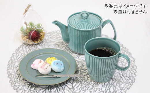 【波佐見焼】KEMIシリーズ《グリーン》ポット・カップ3点セット【陶芸ゆたか】 [VA61]