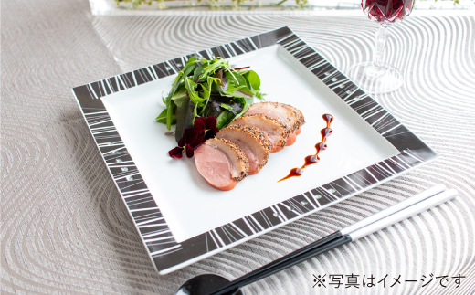 【波佐見焼】マキアート・レイン スクエア プレート 3枚セット【丹心窯】 [AB24]