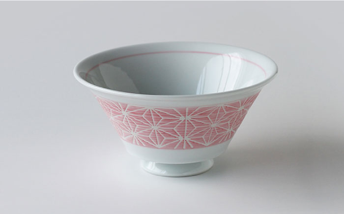 【波佐見焼】麻の葉 おしゃれDON どんぶり 3色セット【Cheer house】 [AC127]