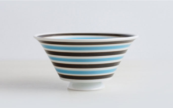 【波佐見焼】カラーボーダー おしゃれDON どんぶり 小皿 2色 ペアセット【Cheer house】 [AC133]