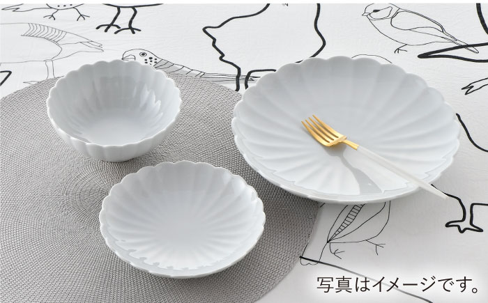 【波佐見焼】RINKA プレート ボウル 3点セット 白磁【長十郎窯】 [AE29]