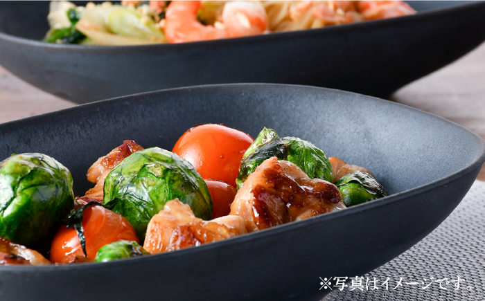 【波佐見焼】ブロンズ ブラック オーバルボウル 3枚セット【長十郎窯】 [AE44]