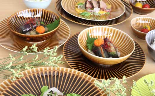 【波佐見焼】しのぎシリーズ プレート 大皿 茶碗 小鉢 含む プレミアム22点セット【一龍陶苑】 [CC44]