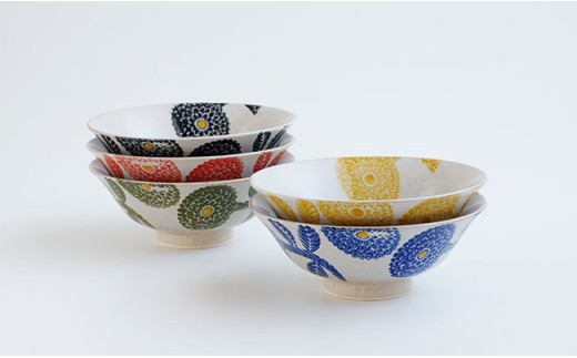 【波佐見焼】マルチ碗 茶碗 5色セット 食器 皿 【勲山製陶】 [CD05]