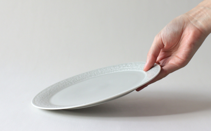 【波佐見焼】PATTERNED PLATE 21 morning mist 【BIRDS’ WORDS】 [CF095]