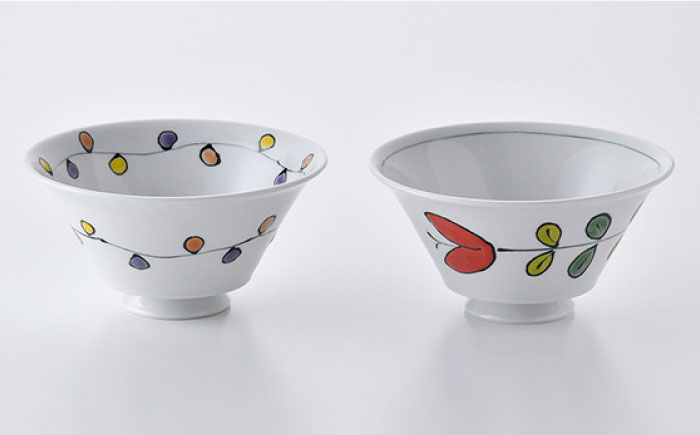 【波佐見焼】イケメン丼 どんぶり 2個セット（波風船、フューシャ）【大新窯】 [DC102]