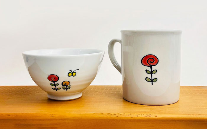 【波佐見焼】カメレオンちゃん マグカップ 茶碗 食器セット【大新窯】 [DC122]