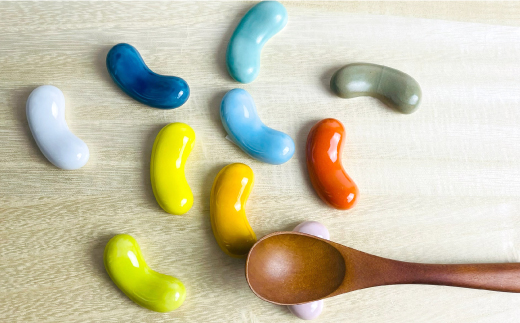 【波佐見焼】ビーンズ 箸置き 10色セット【大新窯】 [DC58]