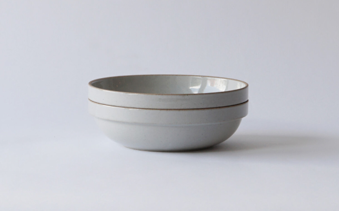 【波佐見焼 HASAMI PORCELAIN】ラウンドボウル グロスグレイ 2点セット【東京西海】 [DD239]