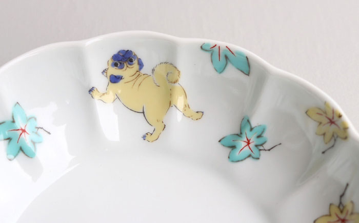 【波佐見焼 マルヒロ】BARBAR 色絵 菊形鉢 中 セット（5点）全5柄 [EB195]