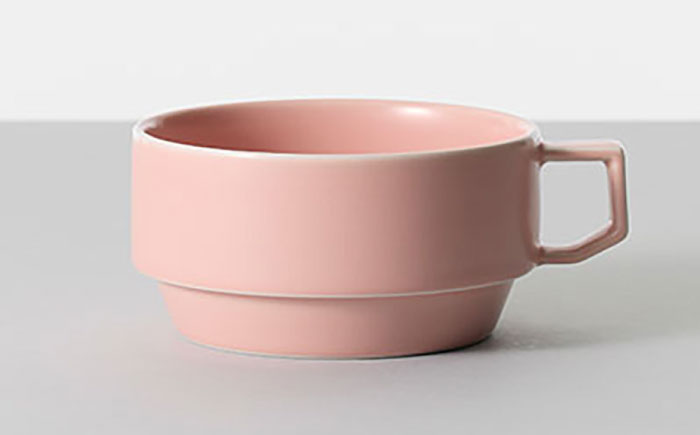 【波佐見焼 マルヒロ】HASAMI SEASON 01 ブロックマグスープペアセット（2点）ピーチ×アイスグリーン [EB209]