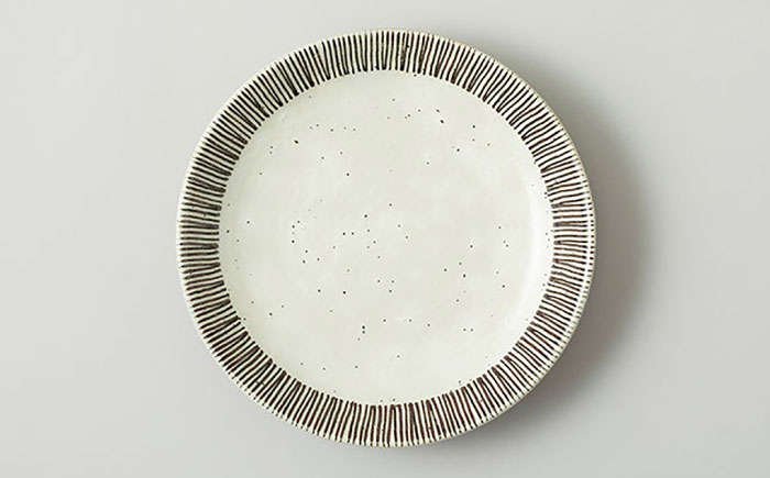 【波佐見焼 マルヒロ】BARBAR サビ十草 中皿・大皿ペアセット（4点） [EB212]