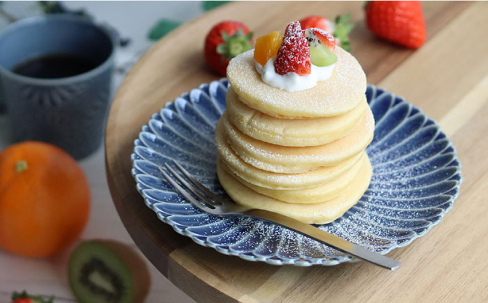 【波佐見焼】マリーゴールド プレート M ディープシー 5枚セット ケーキ皿 取り皿【翔芳窯】 [FE105]