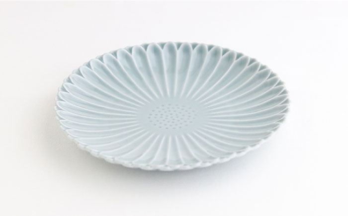 【波佐見焼】マリーゴールド プレート M  ライトグレー 5枚セット ケーキ皿 取り皿【翔芳窯】 [FE111]