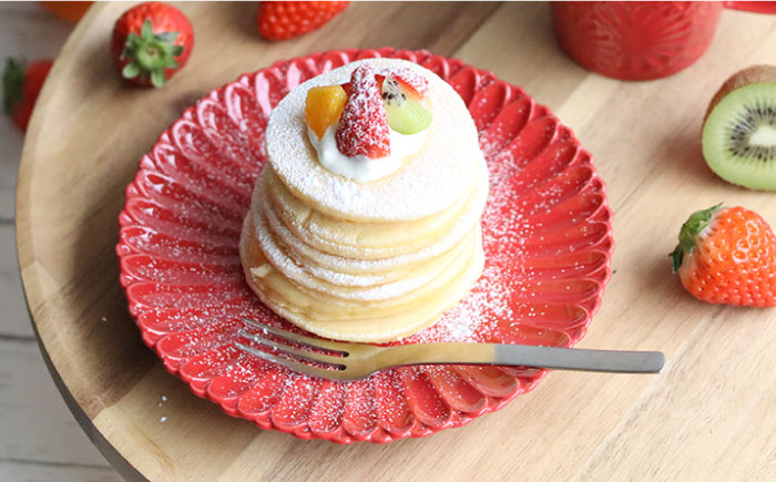 【波佐見焼】マリーゴールド プレート M  赤 5枚セット ケーキ皿 取り皿【翔芳窯】 [FE117]